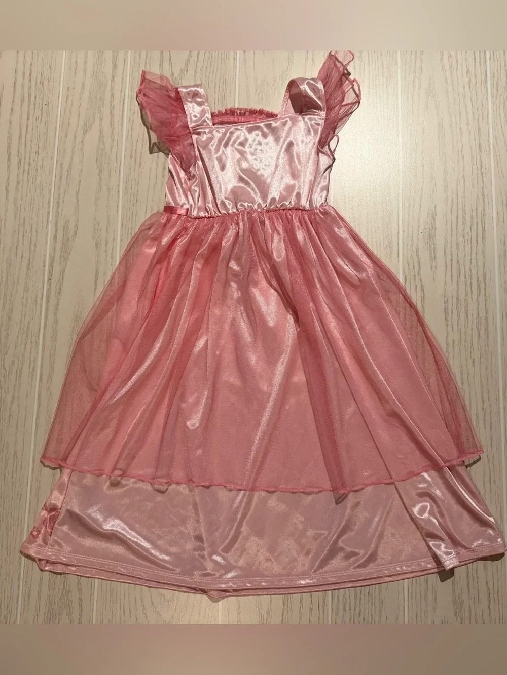Disney Princess 5T Pink Satin Tulle Nightgown Dress - Picture 7 of 9